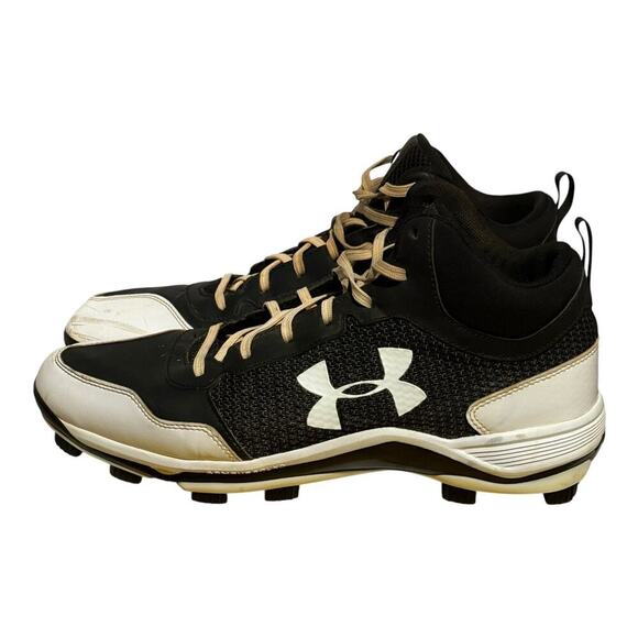 Under Armour Yard Low ST Baseball Cleats Men's Size 13 Black White - Picture 3 of 7